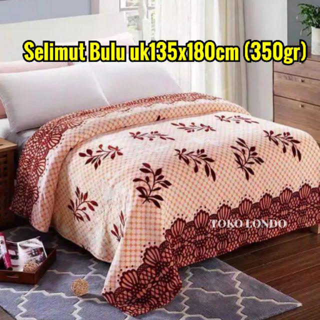 [TERMURAH] SELIMUT DEWASA Selimut Bulu Motif Garis2 Abstrak Bunga2 MMC Uk135x180 HALUS LEMBUT 350gr-Peach Flower