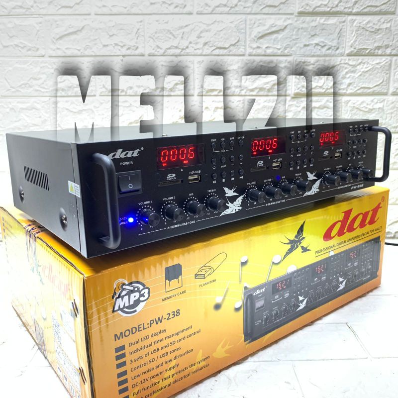 Amplifier Walet Dat PW 238 Original Time Digital Charger Aki - Mesin Panggil Walet