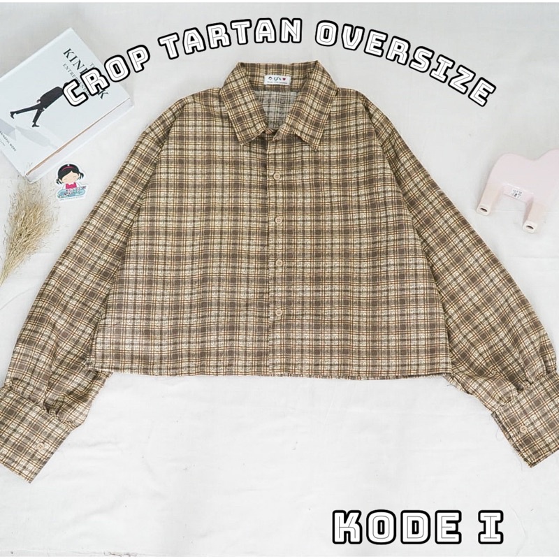 BEFAST - ZFS OOTD Wanita Kemeja Ctop FIFIN / CROP OVERSIZE TARTAN / Kemeja Hem Tartan / Kemeja Crop top Kotak-Kotak / Atasan Lengan Panjang / Kemeja Trendy Wanita Remaja / Terbaru 2022 / Termurah