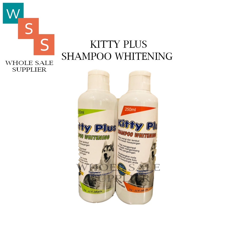 KITTY PLUS SHAMPOO WHITENING 250ML UNTUK KUCING &amp; ANJING