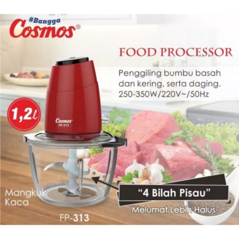 Chopper Cosmos 1.2 L FP-313 Food Processor