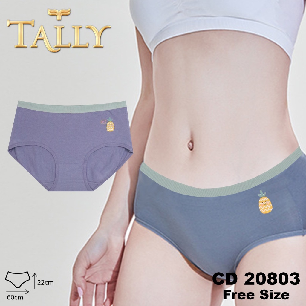 CD MOTIF TALLY 20803 - TALLY Celana Dalam Wanita Bahan Katun Fit to L - XL Motif Cerah CD 20803