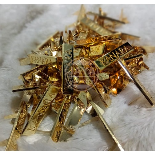 Pusat label hijab kerudung di Banjarmasin bahan logam kuningan dan stainless desin sendiri harga mur