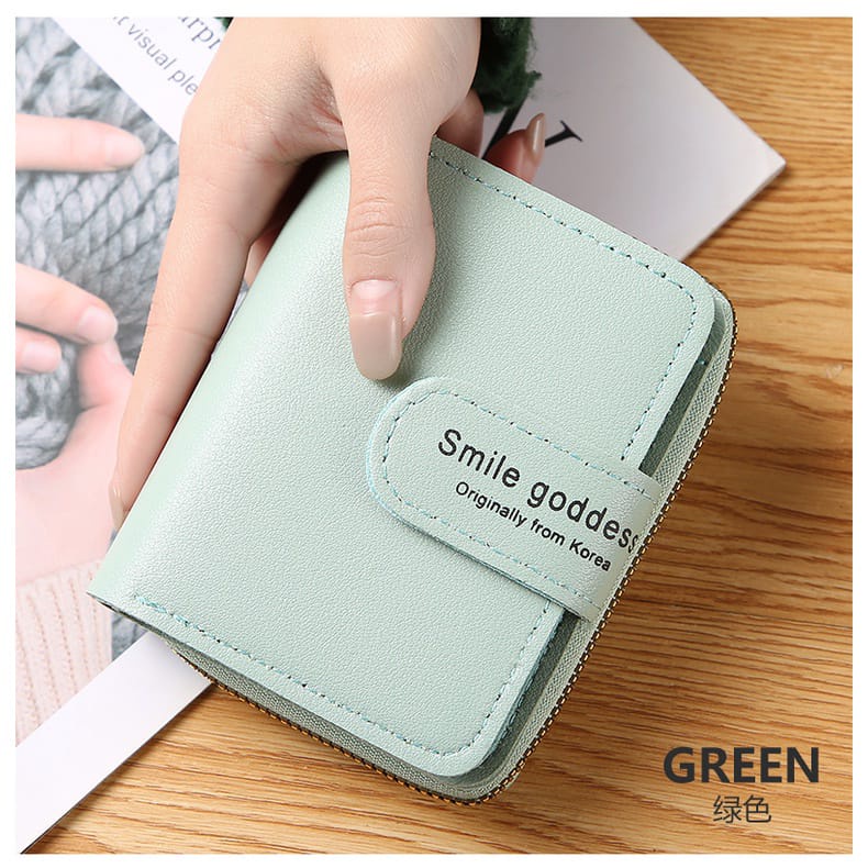 TASBLUE  Dompet Wanita Mode Korea Dompet Lipat Wanita Impor Wanita Mini Dompet 818 Wanita Short Zipper Wallet Short Folding Wallet Multifunctional Fashion Wallet