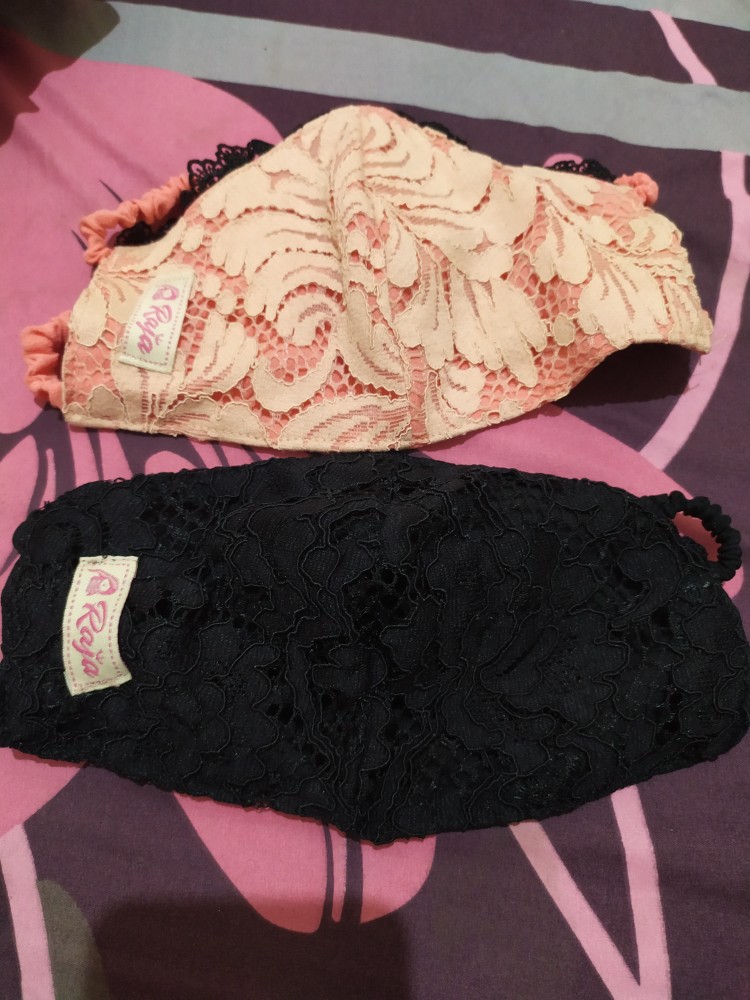 Masker Brukat Renda ((masker Hijab By Raja))