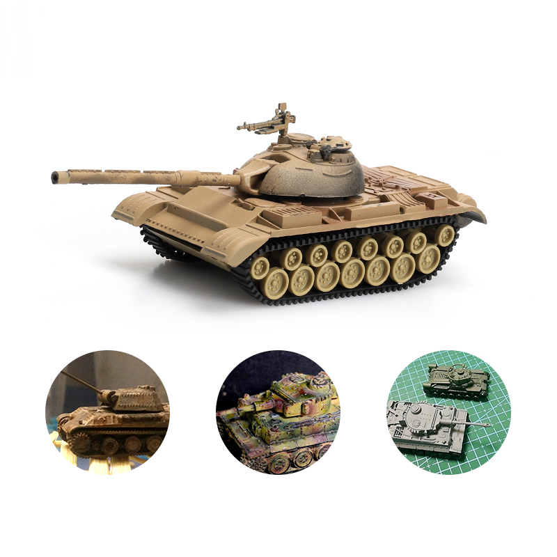 8pcs / set Mainan Puzzle Rakit Model Tank Perang Dunia II 4D Bahan Plastik 1: 72 Untuk Anak