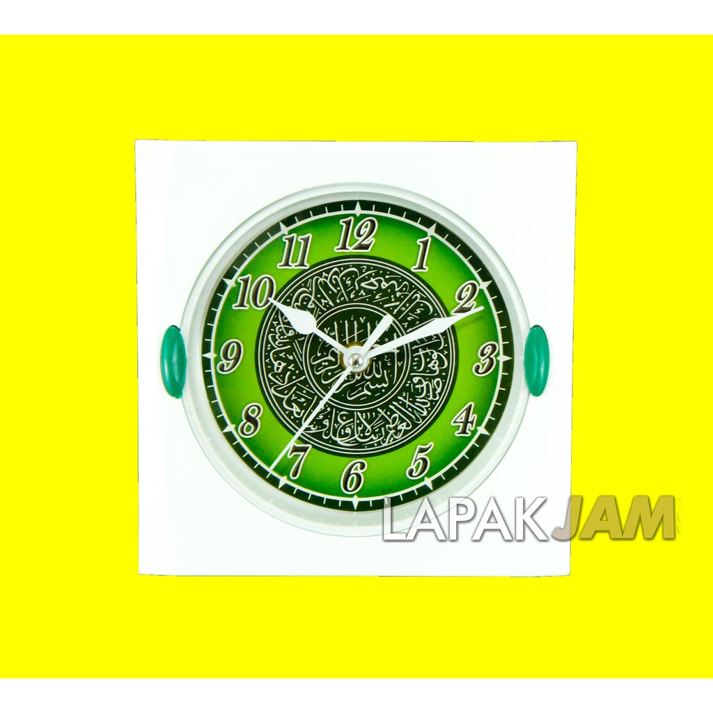 Jam Dinding Jam Meja Kaligrafi Warna Hijau Biru Murah Wall Clock NAGOYA 6561