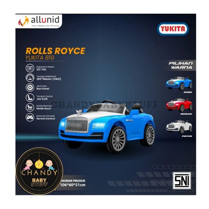 MAINAN MOBIL AKI YUKITA 819 ROLLS ROYCE