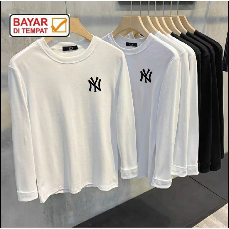 Kaos Lengan Panjang Pria YN Atasan Lengan Panjang Pria Cotton Combed Baju Pria Lengan Panjang