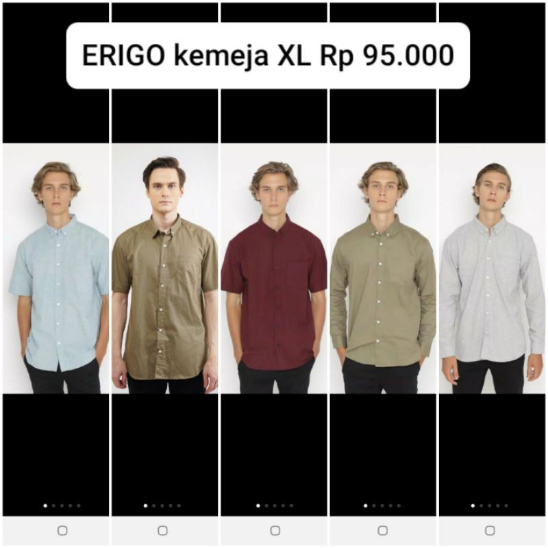 erigo kemeja pria ukuran XL