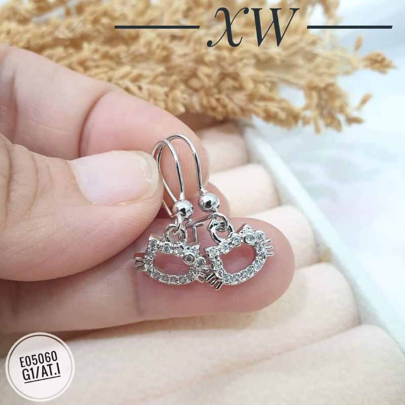 Anting Meilyn Hooks HK Warna Silver E05060