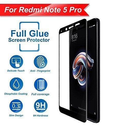 TEMPERED GLASS 5D FOR XIAOMI REDMI NOTE 5 PRO FULL COVERAGE FULL LEM NO PELANGI NO GELEMBUNG UDARA