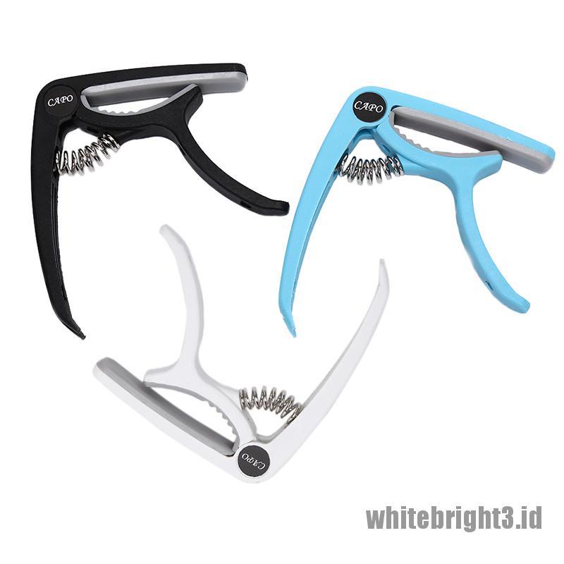 Capo Quick Tuning Clamp Bahan Plastik Warna Putih Untuk Gitar Akustik Elektrik