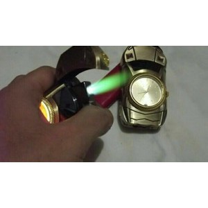 Korek Api Gas Jet Bara Motif Mobil Sport+Jam+Lampu