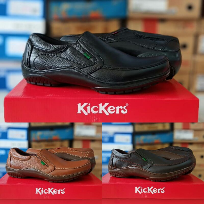 LARIS Sepatu Kickers 275 Formal Pria Kantor Slip on Kulit Asli Ori Grosir Murah Pantofel Dinas Pria