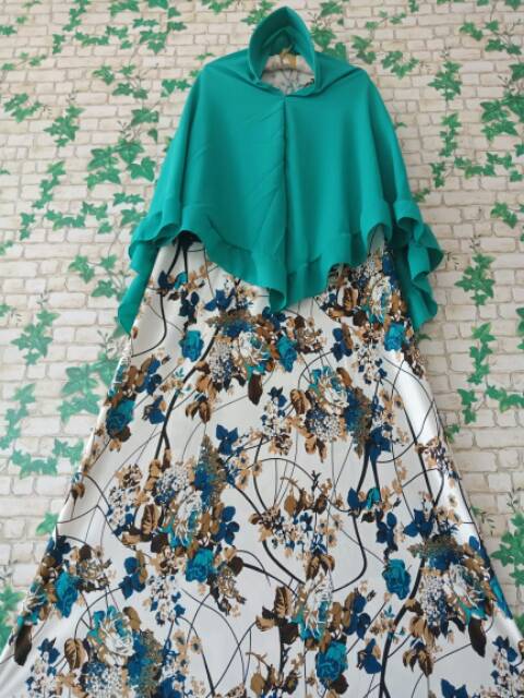 BEST SELLER TERLARIS MURAH Gamis misbee motif nippon set kerudung khimar bubblepop syari pad antem