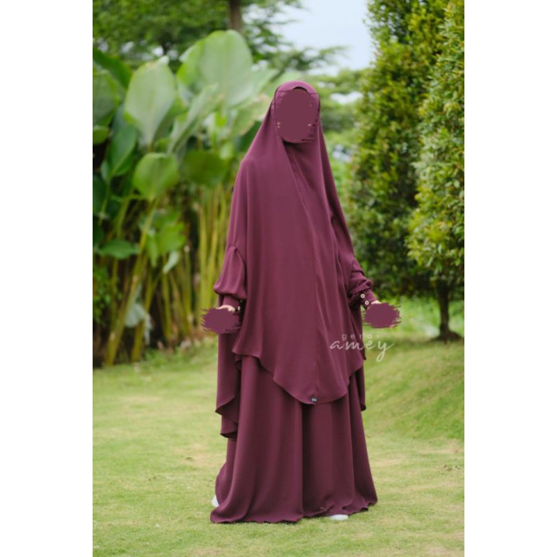 Khimar Alesha arm hole gerai amey