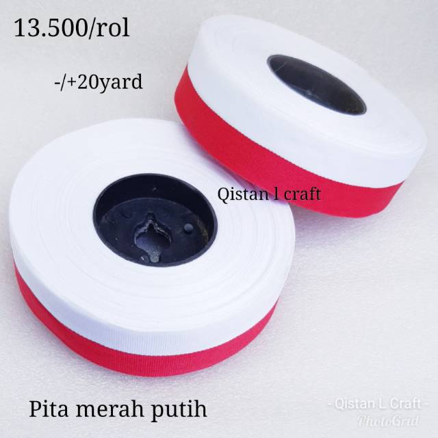 Pita merah putih uk 2.5cm