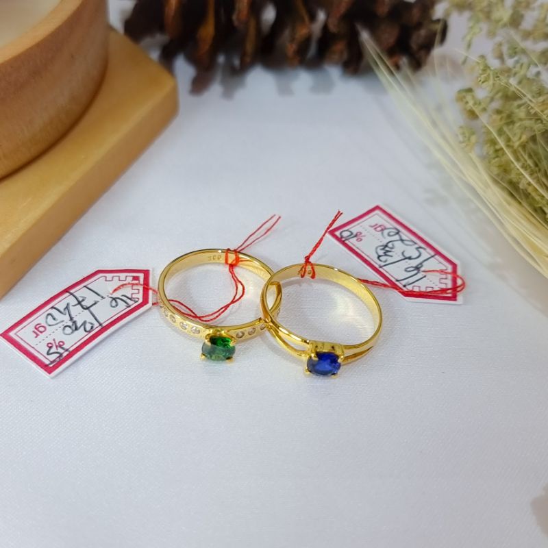 Cincin permata emas asli kadar emas 300%