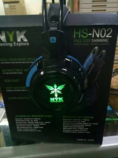 Headset Gaming NYK RGB HS N-02 / HS-N02