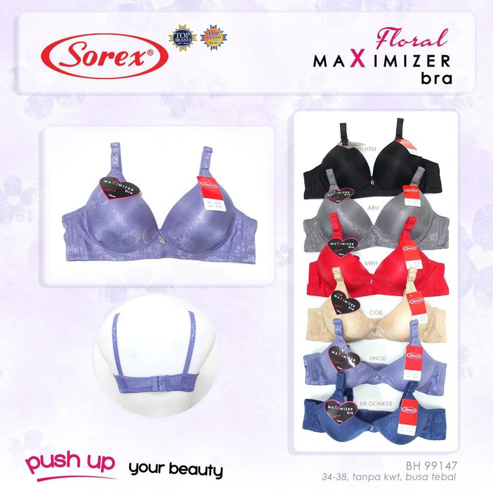 Sorex Maximizer Floral Bra Series - BH Sorex Busa Tebal tanpa Kawat