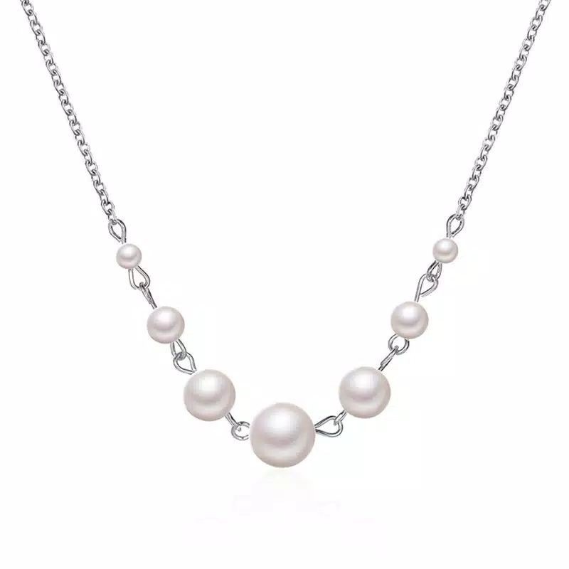 Anne Pearl Korean Necklace Kalung Korea Rantai Mutiara