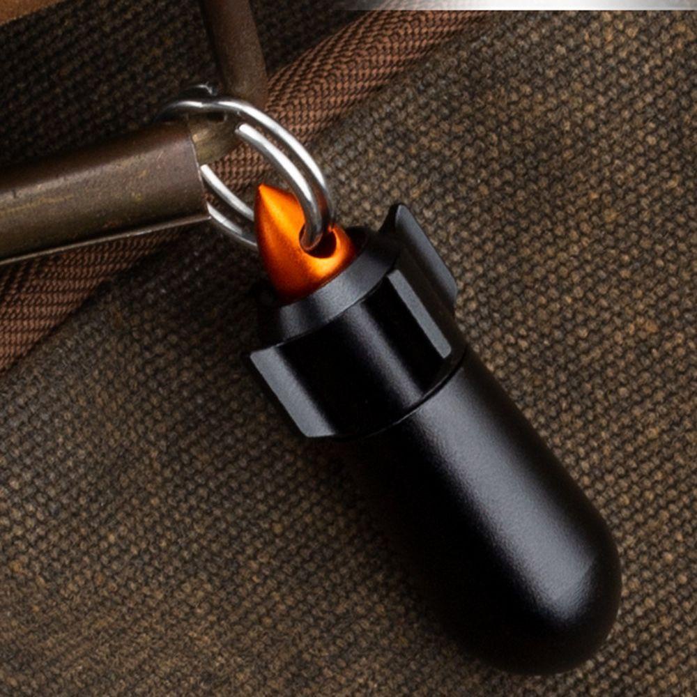 Agustina Aluminium Pill Case Mini Tahan Air Wadah Tablet Vitamin Outdoor Organizer Obat Tempat Gantungan Kunci