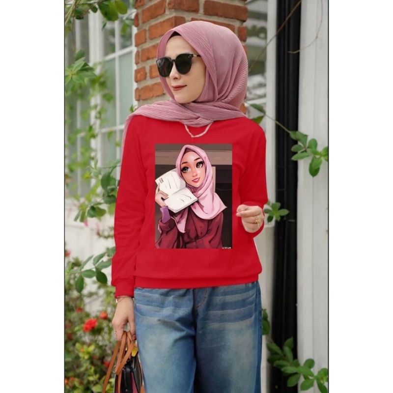 Baju Lengan Panjang Wanita -Edisi Muslimah Hijabers -Kekinian/ Kaos Distro Keren