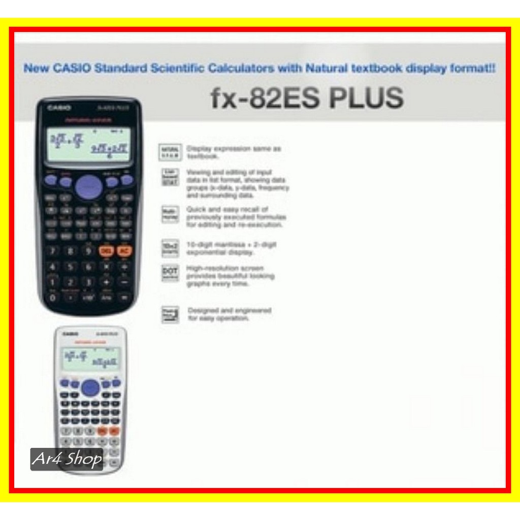 

Calculator - Casio - Scientific Calculator Fx-82Es Plus