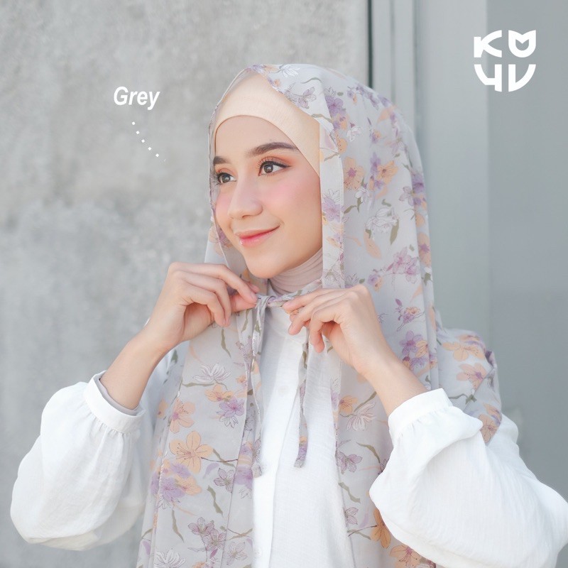 Koyu Hijab PASMINA tali ceruti FLOWERS Premium