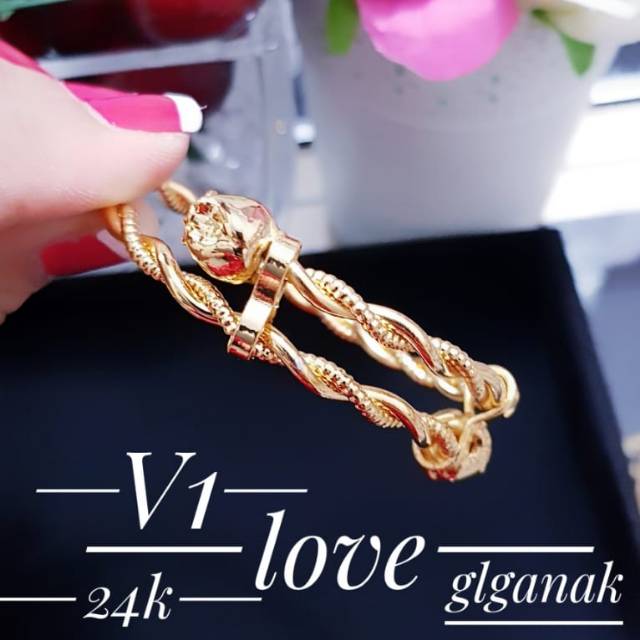 Xuping gelang anak lapis emas 24k 0611