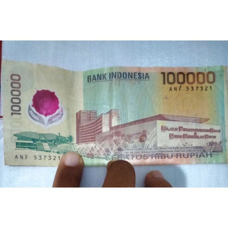 uang kuno 100000 tahun 1999