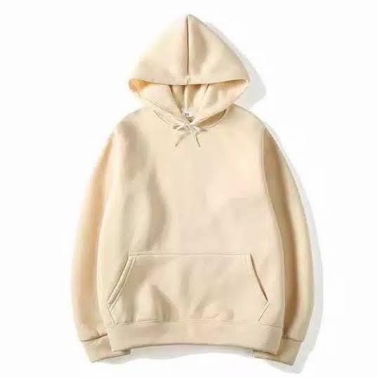 HOODIE CREAM POLOS WANITA/SWEATER CREAM POLOS PRIA JAKET WARNA KREM Termurah