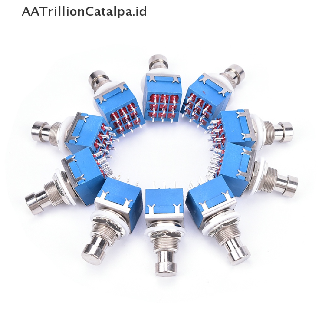 Aatrillioncatalpa 10pcs Pedal Efek Gitar Elektrik 9-pin 3PDT Dengan True Bypass