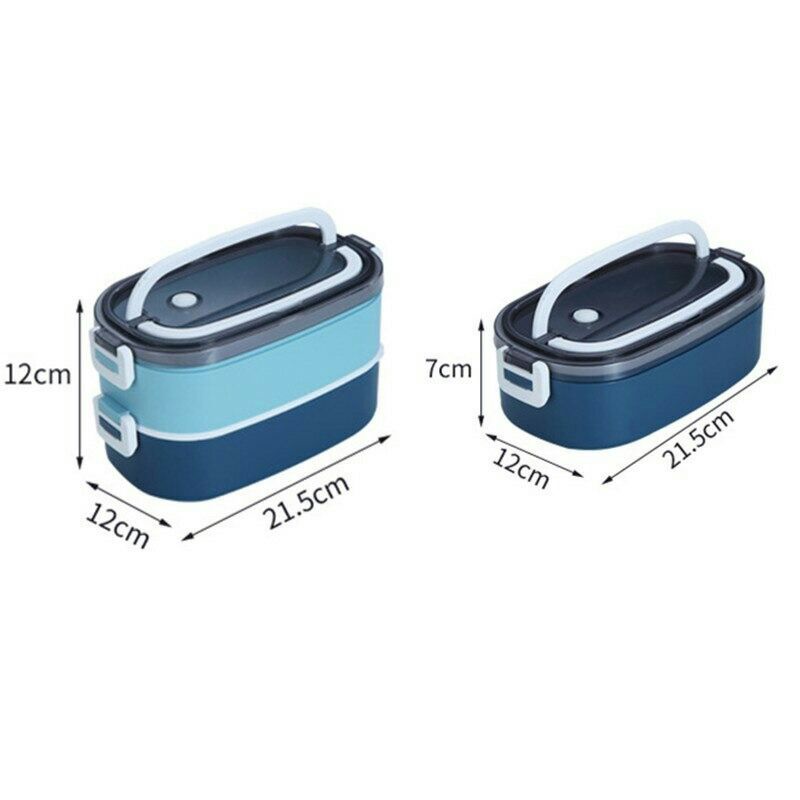 Mix Kotak Makan Lunch Bento Box Food Container Double Layer - White