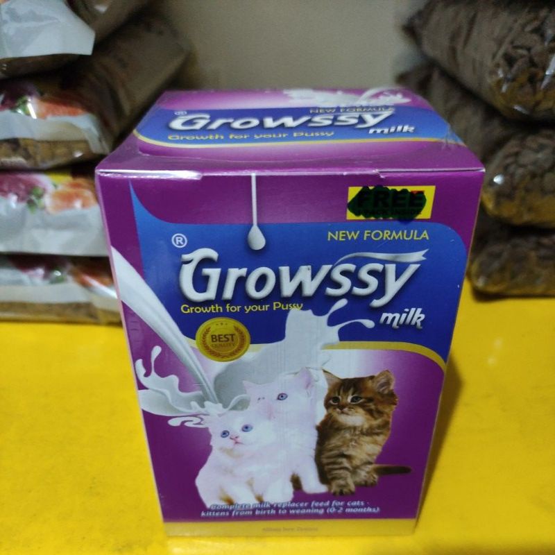 Growssy susu kucing kitten anakan 1dus 1 dus isi 11 sachet