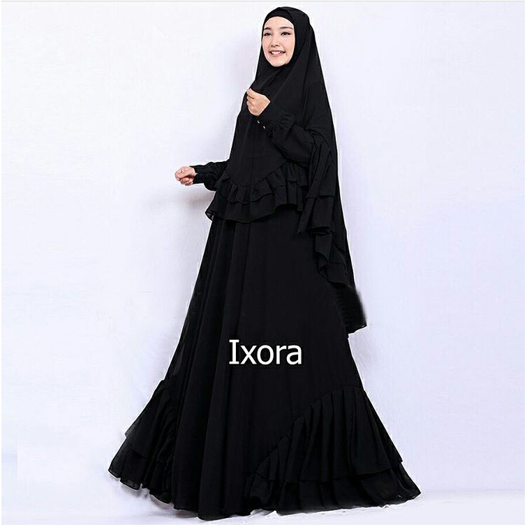GAMIS PREMIUM IXORA SYARI - SUPPLIER GAMIS HIJABERS