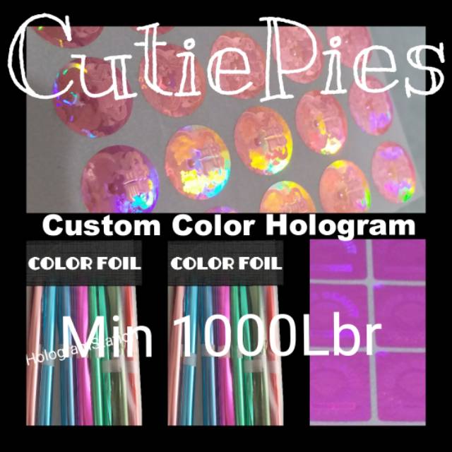 

PREORDER STIKER HOLOGRAM CUSTOM COLOR HOLOGRAM