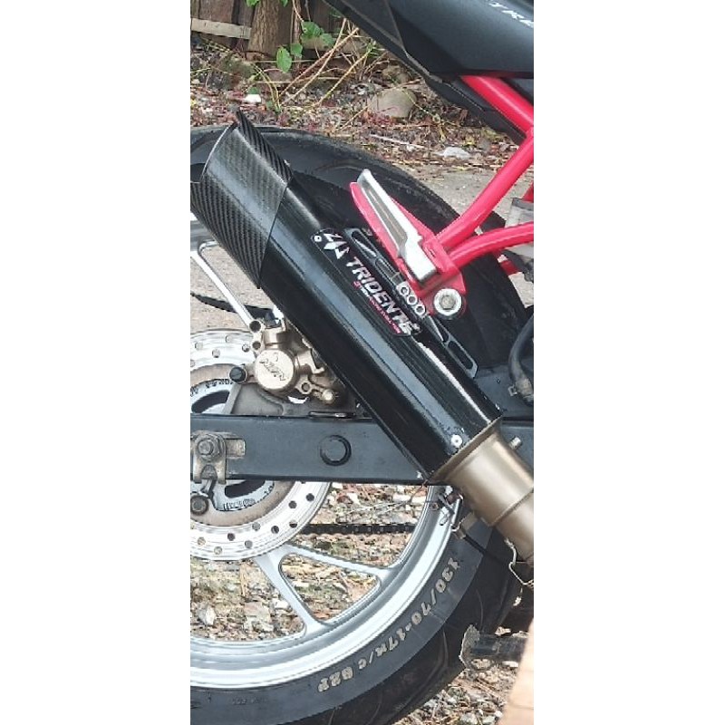 KNALPOT TRIDENTE F20 RAPTOR L fullsystem/silincer saja