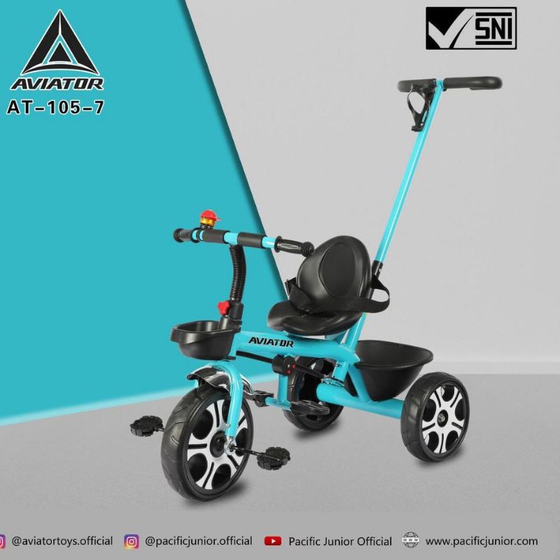 Tricycle Aviator 1057 At-105-7 At105-7 At1057 Baby Stroller Sepeda Roda Tiga 3 Dorongan Anak Bayi