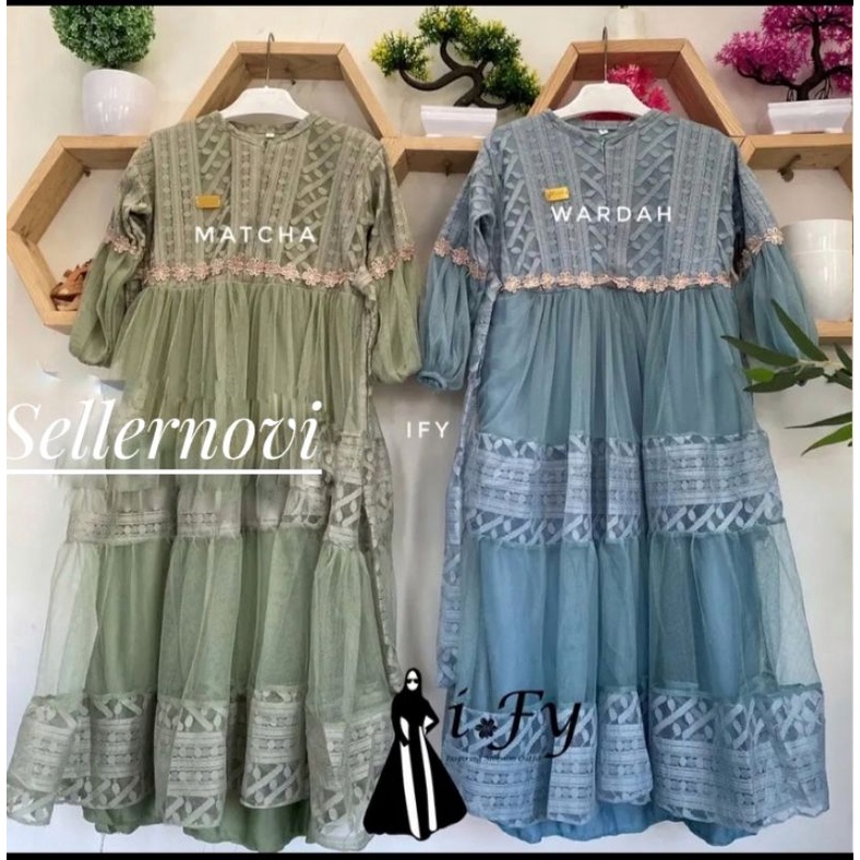 Gamis pesta Anak perempuan Bahan Brukat Tile kekinian Ukuran S/M/L/XL Umur 3-17 Tahun Terlaris Sekarang