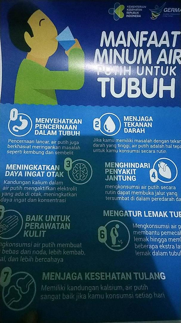 Poster minum air putih