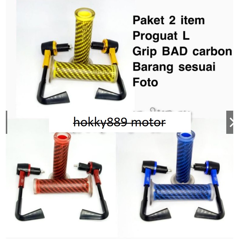 [PAKET STANG ACC] Proguard L Plus Handgrip BAD Carbon 2 item Universal Motor