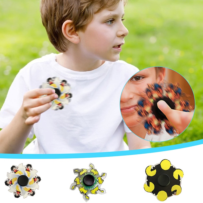 NEW Tik Tok Running Fidget Hand Spinner 2021 Cartoon Animation Run Finger Spin Dynamic For Children