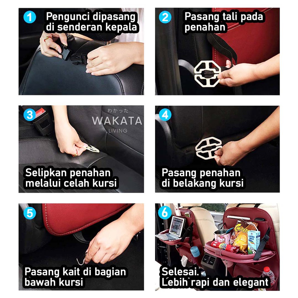 Car Seat Organizer Mobil Kulit Leather Premium Tas Jok Belakang Mobil Multifungsi Carzo Smart Seat