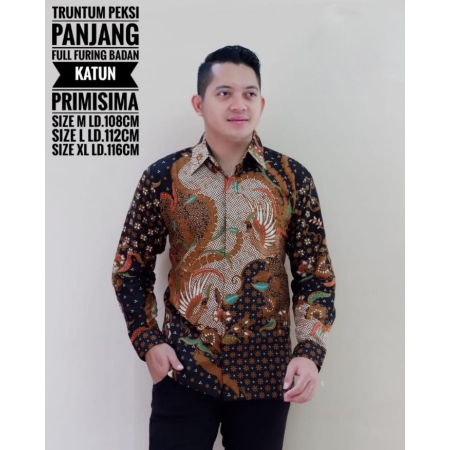 Truntum Peksi Kemeja Batik Solo Lengan Panjang Premium Atasan Modern Premium PINAYUNG BIRU ASWOTOMO GONDROWARU BIMA BANYU IJO NEW KRISNAMUKTI ANGGA JAYA KSATRIA ABU PARAMARTA LARAS TIGA NEGERI AFANDI GARUDA PANCASILA NGOPI LAPIS KEMBANG SALE BATIK AMANAH