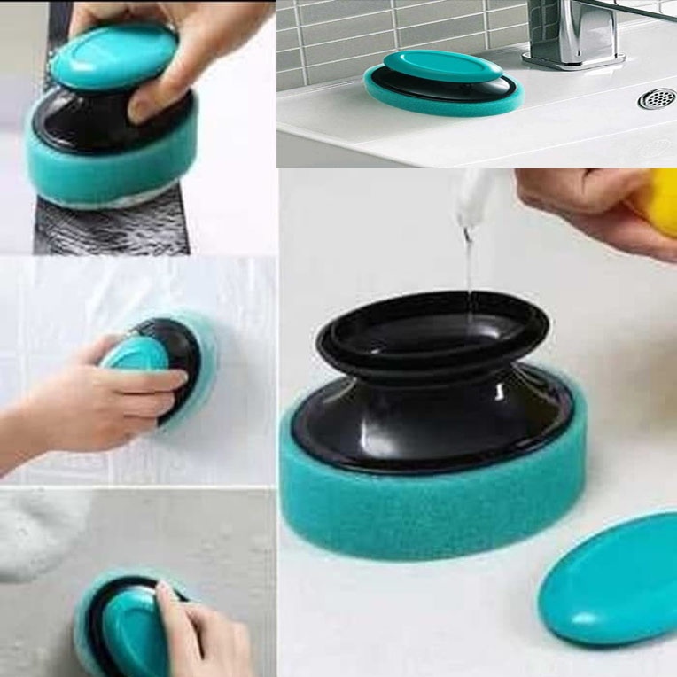 Sikat Pembersih Kamar Mandi Lantai Dinding Keramik Refillable Foaming Cleaning Brush Otomatis Praktis Digunakan