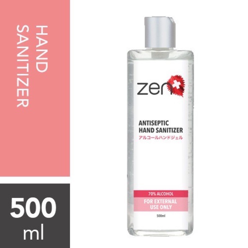 ZEN+ Disinfektan Antiseptic Hand Sanitizer 500ML - ZEN Gel Pembersih Tangan 500 ml