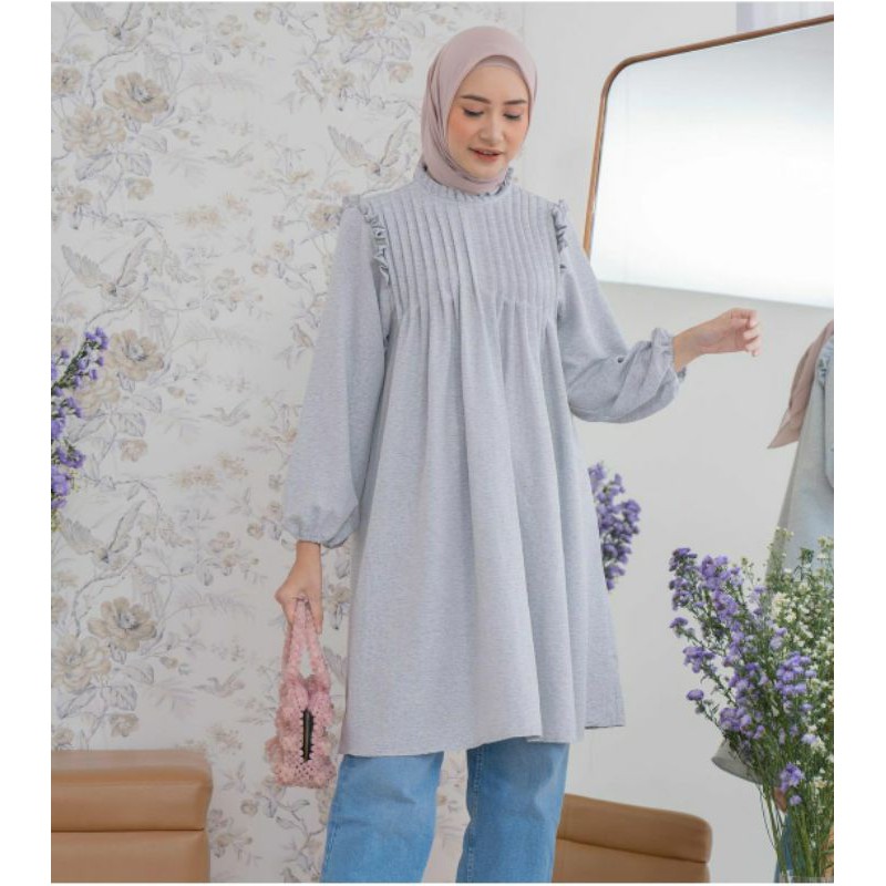 Cassia Midi White Jeans Soft Grey by Haideeorlin