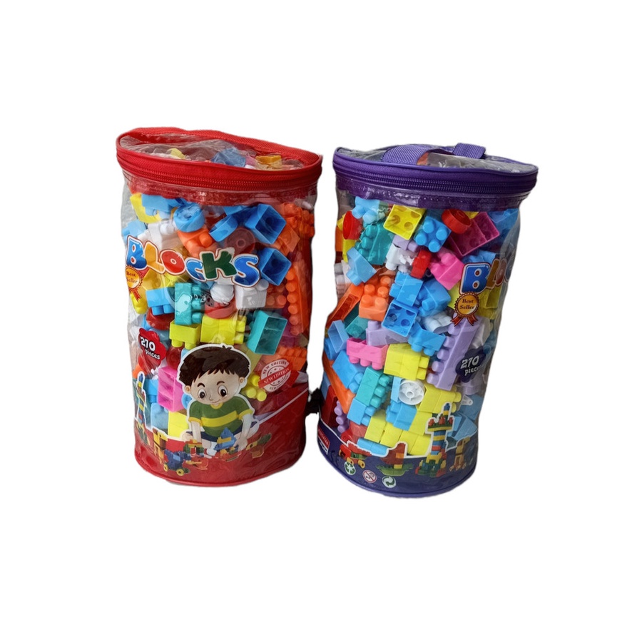 Mainan Edukasi Edukatif 3 4 5 Tahun Balok Susun Blok 270pcs